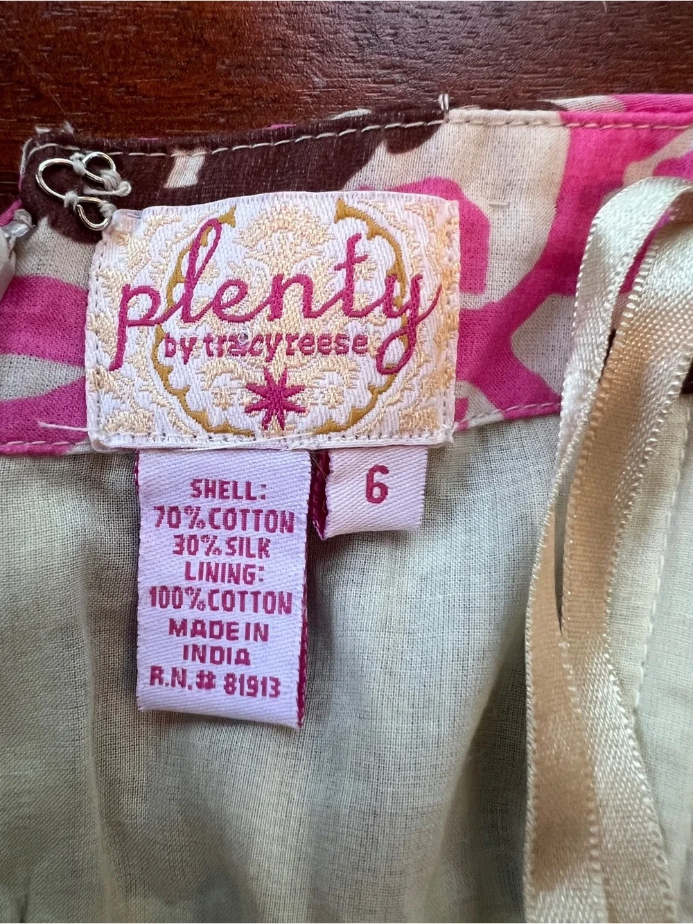 NWT Plenty by Tracy Reese Silk Strapless Dress Sz 6 Pink - Picture 4 of 10